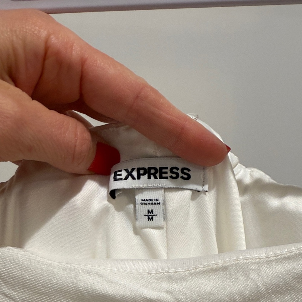 Express Cream Spaghetti Strap Dress - Picture 3 of 3